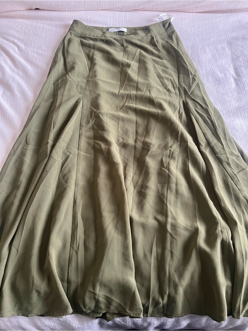 Commense Olive Green A-Line Maxi Skirt - Picture 4 of 4